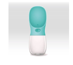 Botella dispensadora de agua 550 ml blanco, celeste y verde